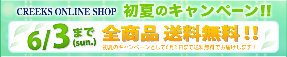  初夏のキャンペーン！6月3日まで全商品送料無料！！