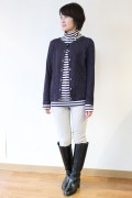 nime et nimes(ニーム・エ・ニーム）ドット柄カットソーカーディガン