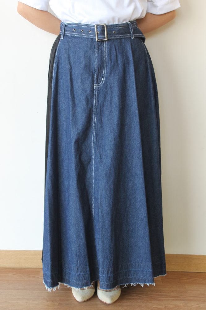 ディニテコリエ(Dignite Collier)デニムプリーツロングスカート／ネイビー - 8,800円 | 通販 | CREEKS