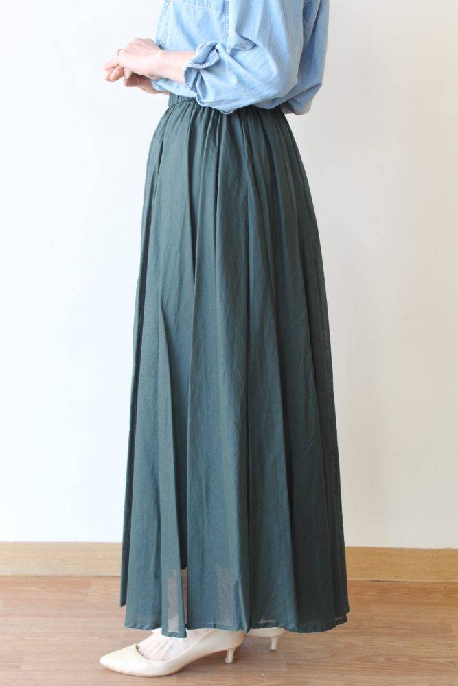 ディニテコリエ(Dignite collier)コットンギャザースカート／オリーブグリーン - 13,200円 | 通販 | CREEKS