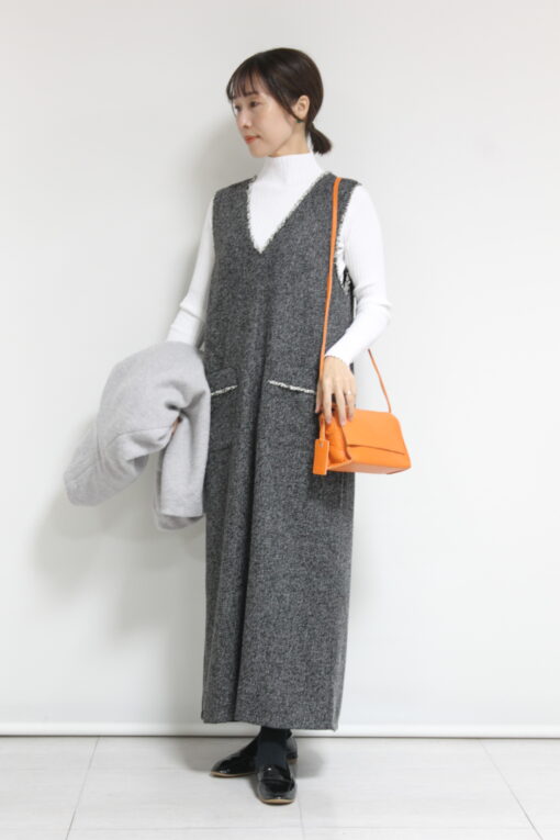 アンカルネ（Un carnet）Vネックフリンジワンピース～☆ 画像