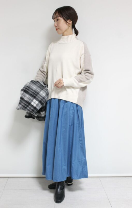 アンカルネ（Un carnet）モール配色ハイネックプルオーバー～★ 画像