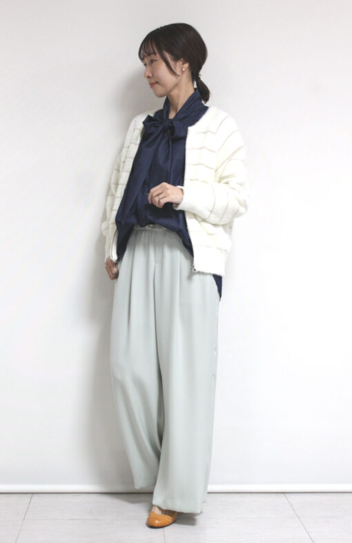 クリスモンテス（Chris montez）モコモコボーダーZIPカーディガン～☆ 画像