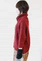 Yangany(ヤンガニー）オフタートル７分袖ケーブル編みセーター