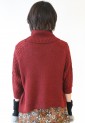 Yangany(ヤンガニー）オフタートル７分袖ケーブル編みセーター