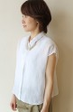  MACPHEE(マカフィー）ラミーピースダイショートシャツ／ホワイト