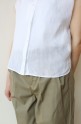  MACPHEE(マカフィー）ラミーピースダイショートシャツ／ホワイト
