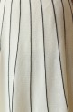 Yangany（ヤンガニー）天竺ストライプミッドカーフスカート／ホワイト