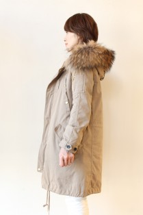 Le Melange (ル・メランジュ)ダウンライナー付きモッズロングフード