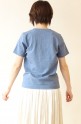  Espeyrac（エスペラック）パール付きプリントTシャツ／ブルー