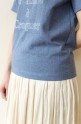  Espeyrac（エスペラック）パール付きプリントTシャツ／ブルー