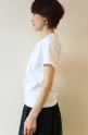  Espeyrac（エスペラック）パール付きプリントTシャツ／ホワイト