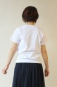  Espeyrac（エスペラック）パール付きプリントTシャツ／ホワイト