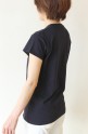 Le Melange（ル・メランジュ）LUCK刺繍Tシャツ／ネイビー