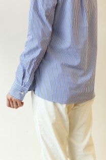 MACPHEE（マカフィー）ストライプスタンドカラーシャツ／ストライプ 
