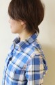 MACPHEE(マカフィー）チェックワイヤーシャツ／ブルー
