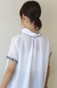 Le Melange(ル・メランジュ）太糸刺繍エスニック風シャツ／ホワイト