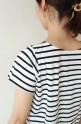 anana(アナナ)ロゴロープTシャツ／白×クロ　ボーダー