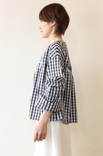 SONO（ソーノ）ボリュームスリーブギンガムチェックシャツ