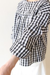 新品　sono ソーノ　ブラウス ギンガムチェック 20900円 新品✨ ソーノ SONO ちびフリルブラウス【1】ギンガムチェック