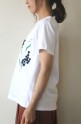  Espeyrac（エスペラック）ミモザ＆スズラン刺繍天竺カットソー／ホワイト