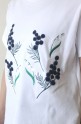  Espeyrac（エスペラック）ミモザ＆スズラン刺繍天竺カットソー／ホワイト