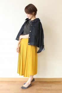 Yangany（ヤンガニー）アシンメトリープリーツギャザースカート  