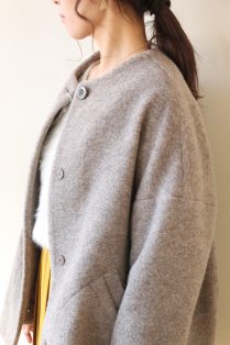 chambre de charme - 【chambre de charme 】ウール混コクーンラインショートコート chambre de charme（シャンブルドゥシャーム）ウール混コクーンライン