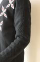FIL DE FER（フィルデフェール）エスニックフラワー刺繍ロングカーデ／ブラック