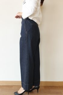 MACPHEE トゥモローランド ネイビー ワイドパンツ サイズ34 デニム