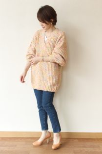 ディニテコリエ(Dignite Collier）FOX混ラメ入りチュニックプル