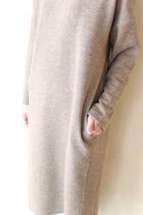 NOMBRE IMPAIR ノンブルアンペール ウール100%ワンピース ニットシャーリング ロングワンピース | NOMBRE IMPAIR