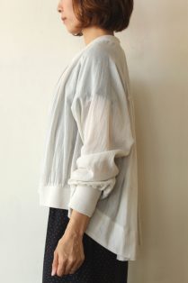 パシオーネ　シアーブルゾン　ベージュ PASSIONE】ストライプシアーリネンブルゾン | select clothes MIEL