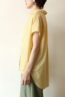 パシオーネ(PASSIONE)2Wayフレンチスリーブシャツ／イエロー