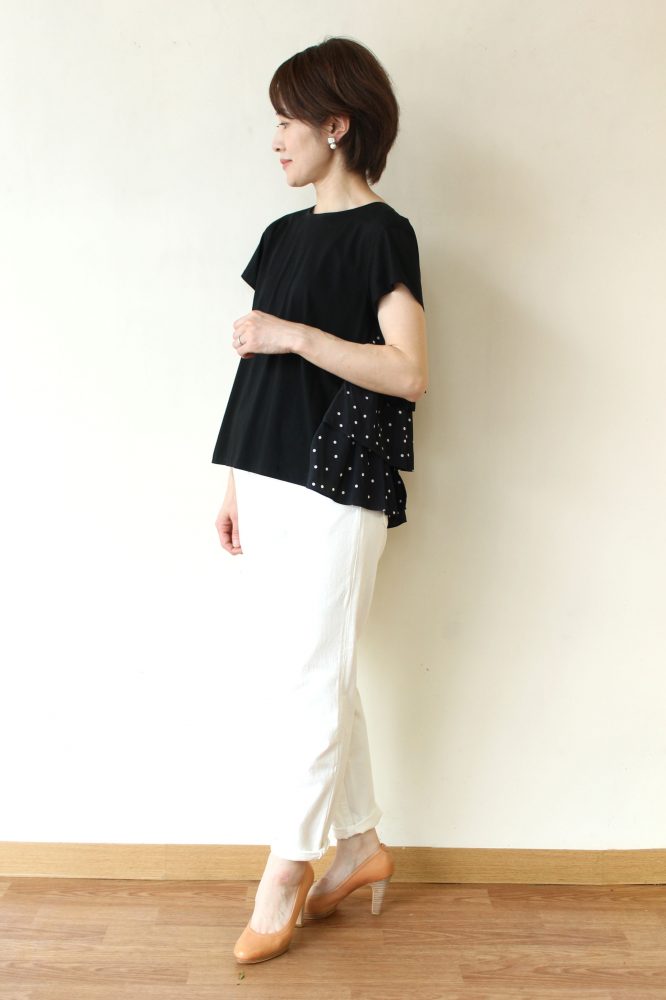 ソーノ(SONO)バックティアードフリルTシャツ／ブラック - 10,560円 | 通販 | CREEKS