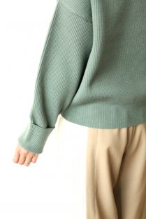 マカフィ（MACPHEE）フレンチウールビルドネックプルオーバー／カーキ