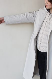 セール 50%OFF】グログラン ダウンライナー付きフーデッドコート