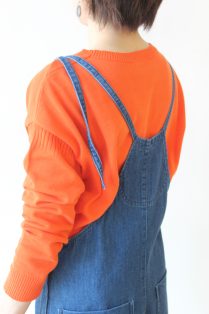 MACPHEE マカフィー デニム ワイド サロペット size34 コットンデニム 2-wayコンビネゾン（サロペット/オーバーオール