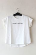 ディニテコリエ(Dignite Collier）フレンチプリントＴシャツ／オフホワイト