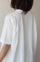 ディニテコリエ(Dignite Collier）後肩タックプリントTシャツ／オフホワイト