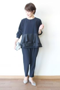 ソーノ（SONO）フレアブラウス／ネイビー - 18,700円 | 通販