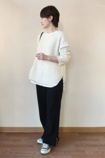 ルメランジュ カットソー Le melange 6011008 リブニットプルオーバー【044.CAMEL】 ルメランジュ カットソー Le melange 6011008 リブニットプル