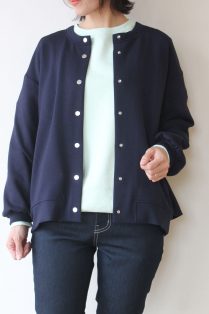 ソーノ（SONO）バックフリルカーディガン／ネイビー - 20,900円
