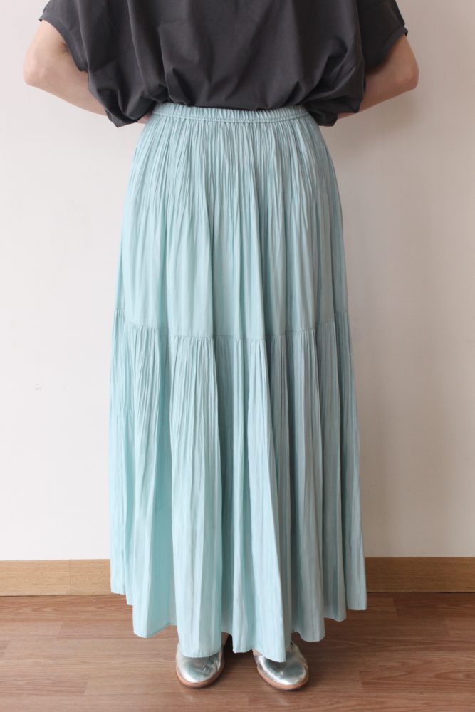 ディニテコリエ（Dignite Collier）ギャザーティアードスカート／ライトグリーン - 14,300円 | 通販 | CREEKS