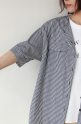 ブランブルーミニュイ（Blanc Bleu Minuit）モノトーンWポケットシャツ（セットアップ対応）/ギンガム