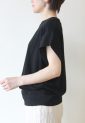 マリードール（MARIED'OR）コットン脇タックフレンチ袖プルオーバー／ブラック
