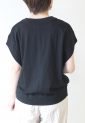 マリードール（MARIED'OR）コットン脇タックフレンチ袖プルオーバー／ブラック