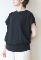 マリードール（MARIED'OR）コットン脇タックフレンチ袖プルオーバー／ブラック