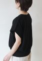 マリードール（MARIED'OR）コットン脇タックフレンチ袖プルオーバー／ブラック