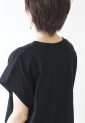 マリードール（MARIED'OR）コットン脇タックフレンチ袖プルオーバー／ブラック